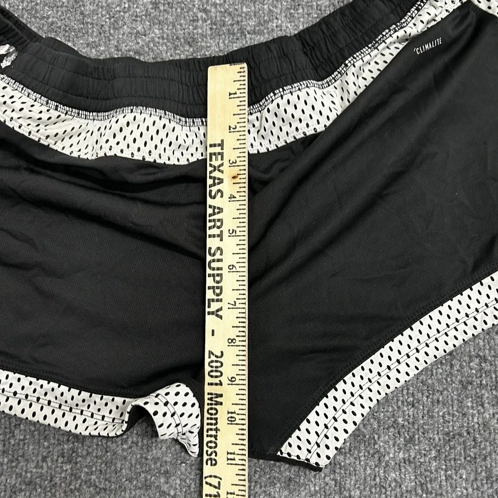 Adidas Shorts Womens Size M Black Climalite Mesh Trim Athletic Running Gym